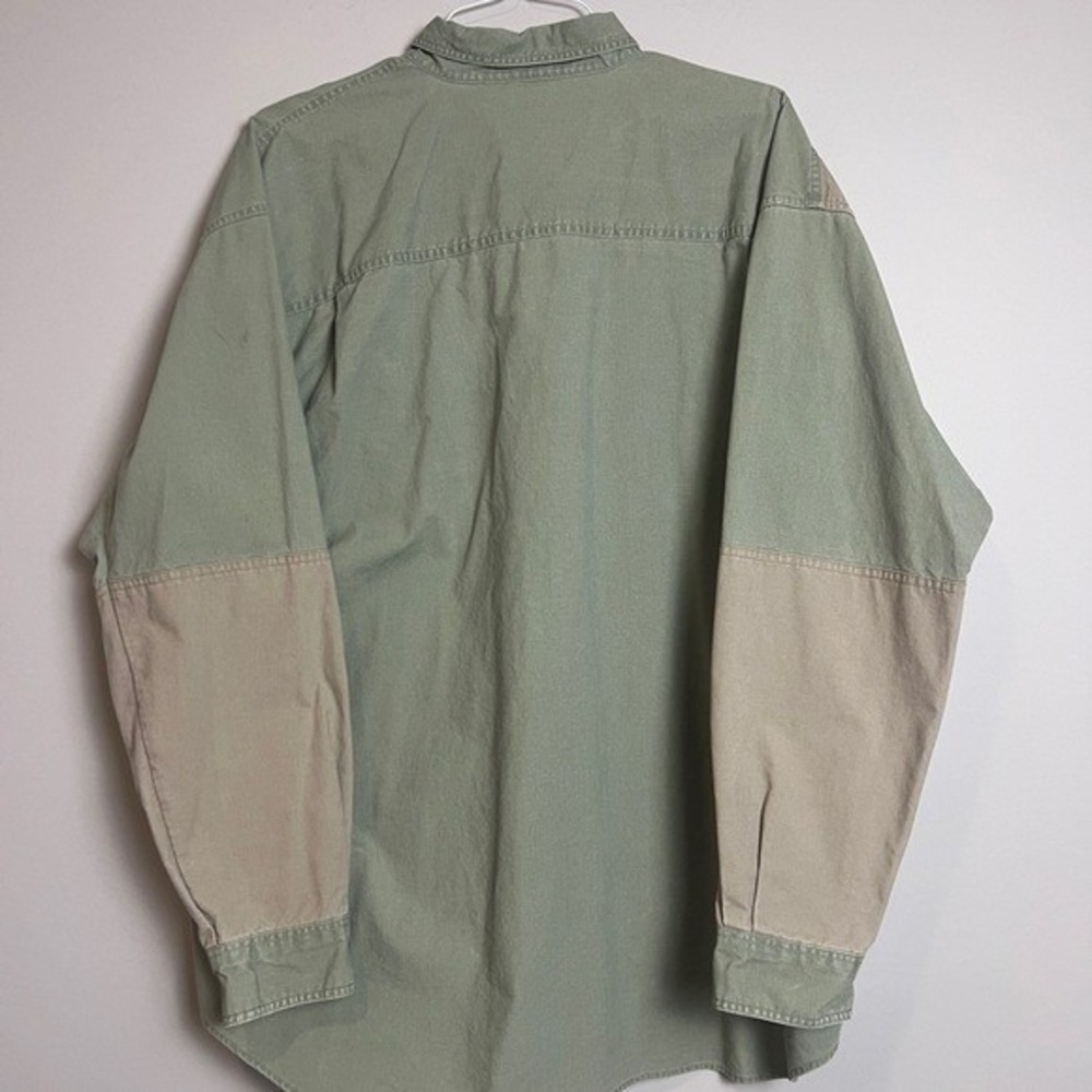Columbia‎ Hunting Shirt Mens XXL Olive Quilted Shoulder Outdoor Workwear Utility - Picture 2 of 10